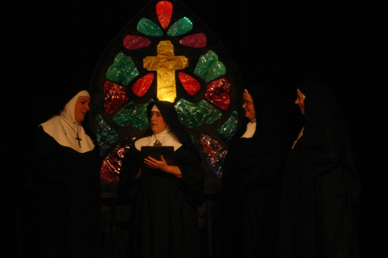 Chapel set with nuns